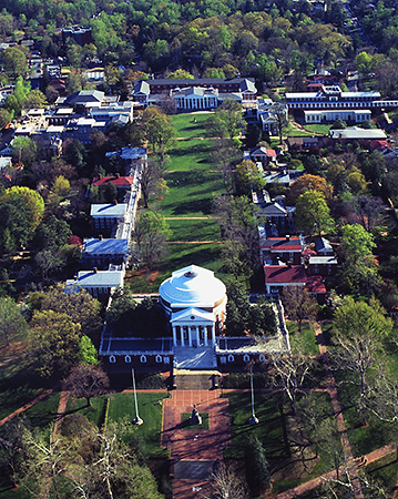 Early Spring View of the Lawn, UVA